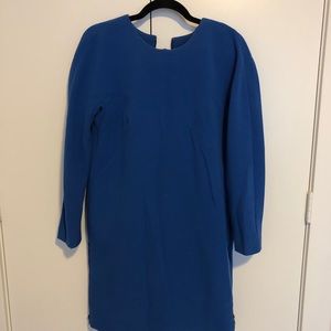 Ann Taylor long sleeve cobalt blue shift dress